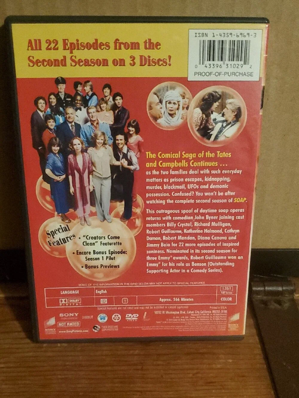 SOAP Complete Second Season DVD - Red and White Artwork